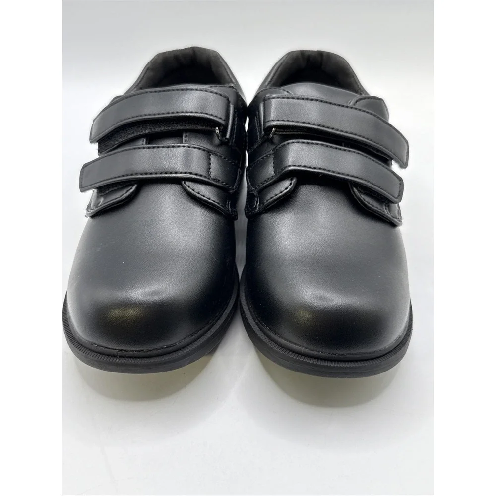 New Boys‎ Sedagatti Size 12 Hook & Loop Black Dress Shoe Uniform Dress Play